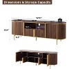 SinCiDo 70" Luxury TV Stand w/Faux Marble Top, Modern TV Console for TVs Up to 80 inches - 2 of 4