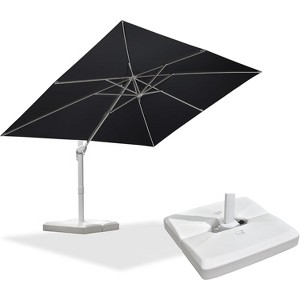 PURPLE LEAF  Patio Umbrella White Cantilever Offset Umbrella Rectangle Outdoor Umbrella with 360-degree Rotation - 1 of 4