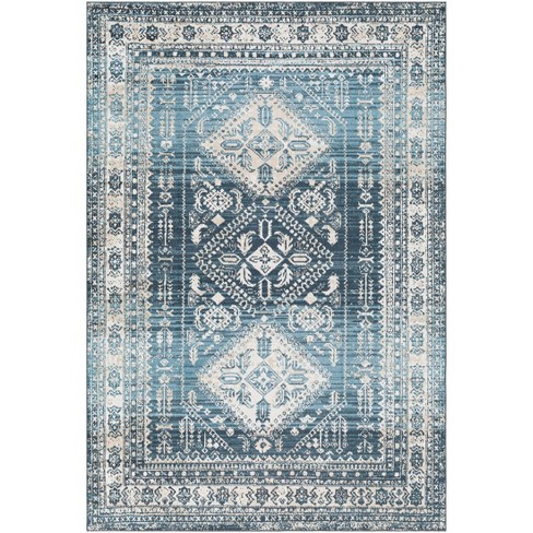 Artistic Weavers Lavadora 7 X 9 Charcoal Grey Indoor Medallion Global  Machine Washable Area Rug in the Rugs department at