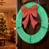 ChicFurnit Wreaths 48in Christmas Wreath Decoration Festive Bow Ornament for Home Door and Holiday Wall Display, Green, 47.24"*3.94"*47.24" - 2 of 4
