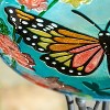 Evergreen 18" Glitter Hand Painted and Embossed Bird Bath, Butterfly - 3 of 4