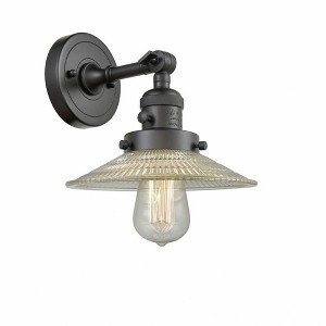 Halophane - 1 Light Wall Sconce In Industrial Style-8 Inches Tall and 8.5 Inches Wide - 1 of 1