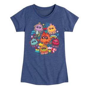 Girls' - Smurfs - Poot Collage Fitted Short Sleeve Graphic T-Shirt - 1 of 3