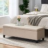 NicBex Modern 51.25" Storage Bench Wood Accent Stools with Cushioned Top for Bedroom and Entryway - 4 of 4