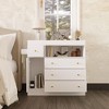FUFU&GAGA White Changing Table with Safe Changing Station - Multifunctional Storage Dresser for Nursery - 3 of 4