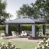 Outsunny 10' x 13' Patio Gazebo, Double Roof Outdoor Gazebo Canopy Shelter with Screen Decorate Corner Frame, for Garden, Lawn and Deck - 2 of 4