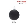 Every Day is Christmas Velvet 50ct 57cm/2.24" Christmas Ornaments, Shatterproof Christmas Tree Ornament Set, Flocking Ball Decorations - 3 of 4