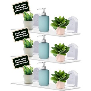 Window Garden 3-5mm Acrylic Plate Holds Upto 7lbs-Set of 3,White - 1 of 4