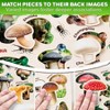 Wooden Puzzles for Game for Gift Learning Mushrooms Flowers Leaves for - 3 of 4