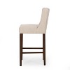 PAGED Modern Minimalist Bar Stools, Counter Stools with Metal Legs, Dining Chairs with High Density Fabric Seat for Kitchen Island, Set of 2 - 4 of 4