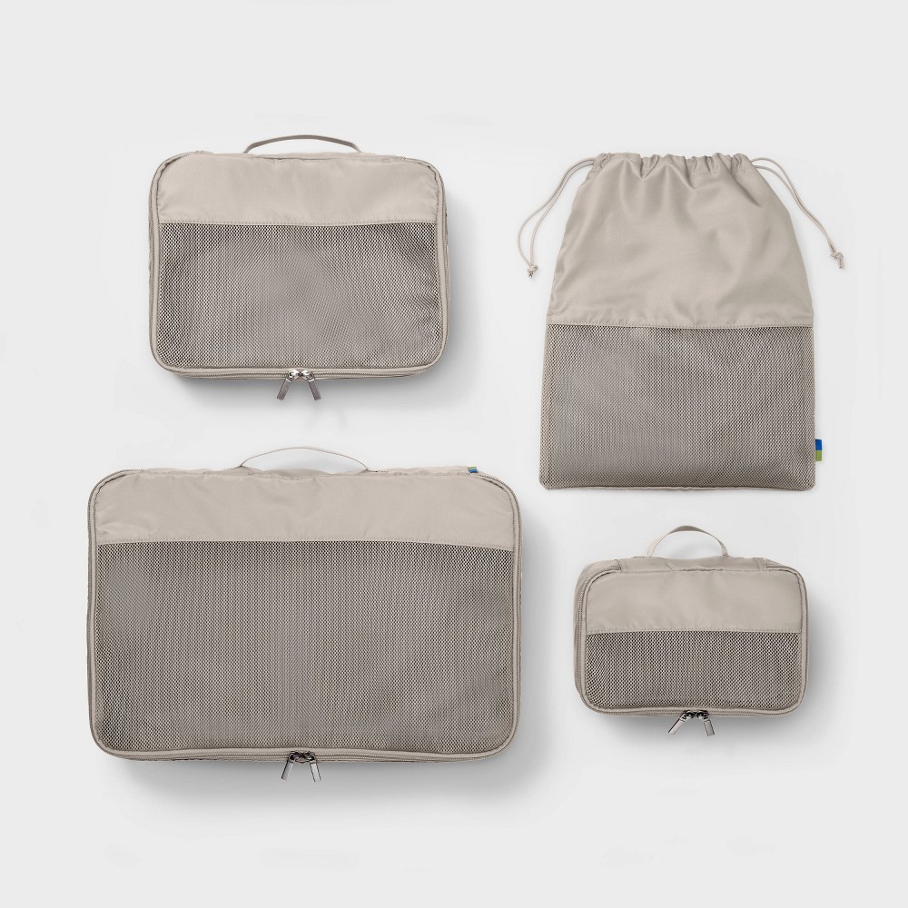 Photos - Travel Accessory 4pc Packing Cube Set Taupe - Open Story™