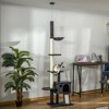 Mewoofun Huge Cat Tree Kitty Activity Center Floor-to-Ceiling Cat Climbing Toy with Scratching Post Board, Gray, 23.5"*15.75"*106.25" - 4 of 4