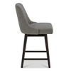 Spruce&Spring Upholstered Counter Height Swivel Barstool with Back - 3 of 4