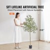 VEVOR Artificial Olive Tree, 5 FT Tall Faux Plant, Secure PE Material & Anti-Tip Tilt Protection Low-Maintenance Plant, for Home Office,Green - 3 of 4