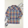 I AM A FASHION JUNKY Orange Plaid Print Pocket Loose Shirt - 4 of 4