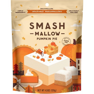 Smashmallow Organic Halloween Pumpkin Pie Marshmallow - 4.5oz