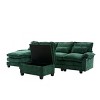 106" Chenille Modular Sectional Sofa with Chaise Lounge and Ottoman, U-Shaped Sleeper Cloud Couch for Living Room or Apartment–The Pop Home - 4 of 4