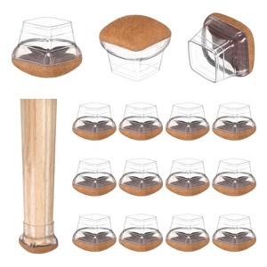 Unique Bargains Silicone Square Chair Leg Caps Floor Protectors 16 Pcs - 1 of 4