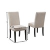 NicBex Upholstered Fabric Dining Chair with Backrest & Nailhead Trim for Kitchen,Dining Chair,Set of 2 - 3 of 4