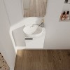 NicBex 16" Modern Floating Bathroom Vanity Cabinet with Ceramic Sink,Wall-Mounted Storage Cabinet with Soft Close Doors,1.38"Pre-drilled Faucet - 2 of 4