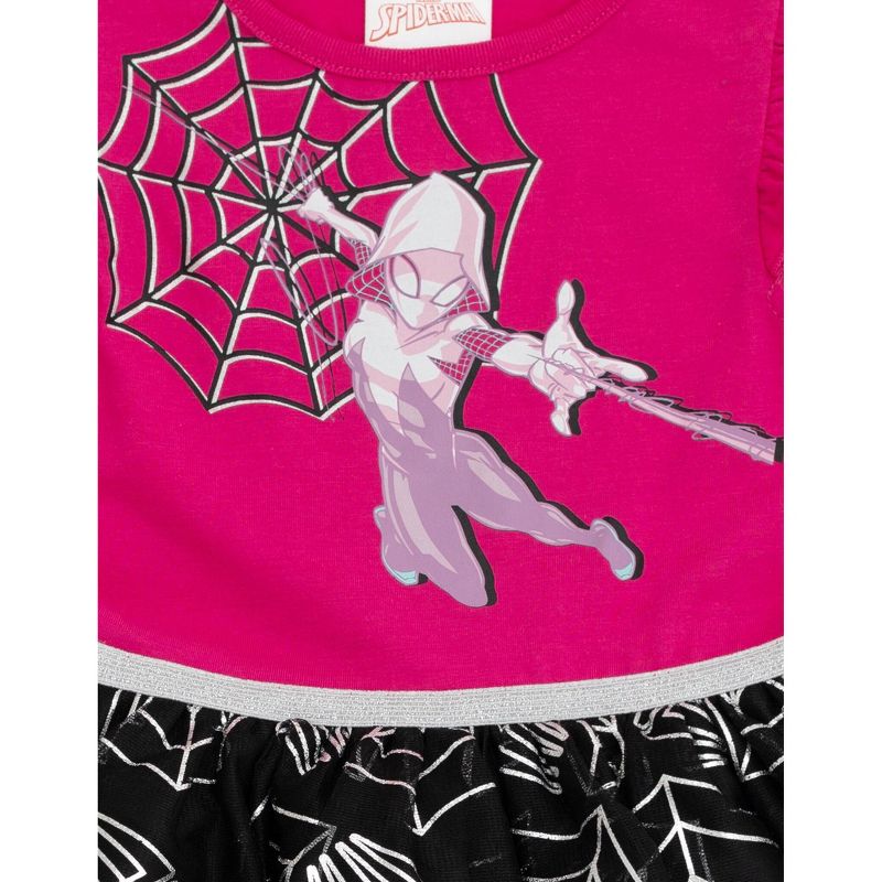 Marvel Spider-Man Ghost Spider Girls Tulle Tutu Dress Toddler to Big Kid, 4 of 8
