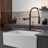 Single-Handle Pull-Down Sprayer 2-Spray High Arc Kitchen Faucet with Deck Plate in Matte Black - 2 of 4