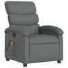 vidaXL Dark Gray Fabric Massage Recliner Chair With Manual Recline And Vibration Massage Function For Ultimate Lounge Comfort - 3 of 4