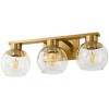 POWLIG Modern Bathroom Vanity Light with Clear Glass Shades, Perfect for Bedroom& Living room - 2 of 4