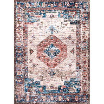 nuLOOM Eliza SpinClean Machine Washable Stain-Resistant Area Rug