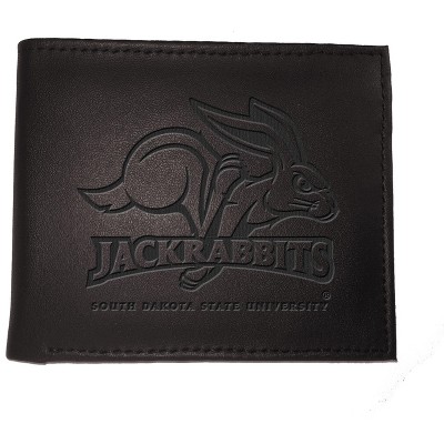 Evergreen NCAA South Dakota State Jackrabbits Black Leather Bifold Wallet Officially Licensed with Gift Box
