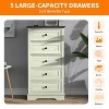 Cabinet Dresser Chest With 5 Drawers, Chest Of Drawers, Bedroom Dresser Beige - 3 of 4