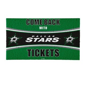 Evergreen Come Back with Tickets Dallas Stars 28" x 16" Woven PVC Indoor Outdoor Doormat - 1 of 4