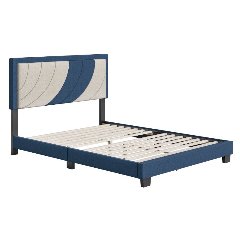 Becca Two Tone Upholstered Platform Bed - Eco Dream, 3 of 10