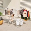 Costway 2-Level Foldable Clothes Drying Rack Laundry Rack w/ Height-Adjustable Gullwings - 4 of 4