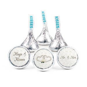 324ct Wedding Stickers for Hershey's Kisses Candy Favors for Guests - By Just Candy - 1 of 2