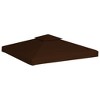 vidaXL Gazebo Covers, 2-Tier Canopy Top Replacement, Sunshade for Garden Patio Beach, Outdoor Gazebo Cover with Durable Polyester Fabric, Brown - 3 of 4