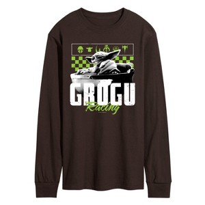 Men's - Star Wars - The Mandalorian Grogu Racing Jersey Long Sleeve Graphic T-Shirt - 1 of 2