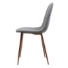 Lyngins Modern Elegant Armless Dining Chairs Set of 2, Upholstered Kitchen Chairs with Iron Wood-Finish Legs, Living Room Chairs for Dining Table - 4 of 4