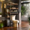 Aheaplus 31'' W Over-the-Toilet Storage Shelf with 2 Drawers and 4 Hooks for Restroom and Laundry - 4 of 4