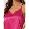 cheibear Women's Satin Spaghetti Cami Tops Ruffle Trim Shorts Sleepwear Sets - 4 of 4