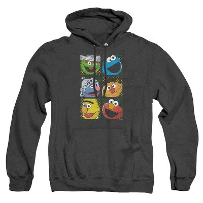 Sesame Street Group Squares Pullover Hoodie