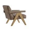 TiramisuBest Modern Faux Leather Arm Chair-Espresso - 4 of 4