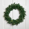 Northlight Pre-Lit Battery Operated Lush Pine Artificial Christmas Wreath - 24" - Clear Lights - 2 of 4