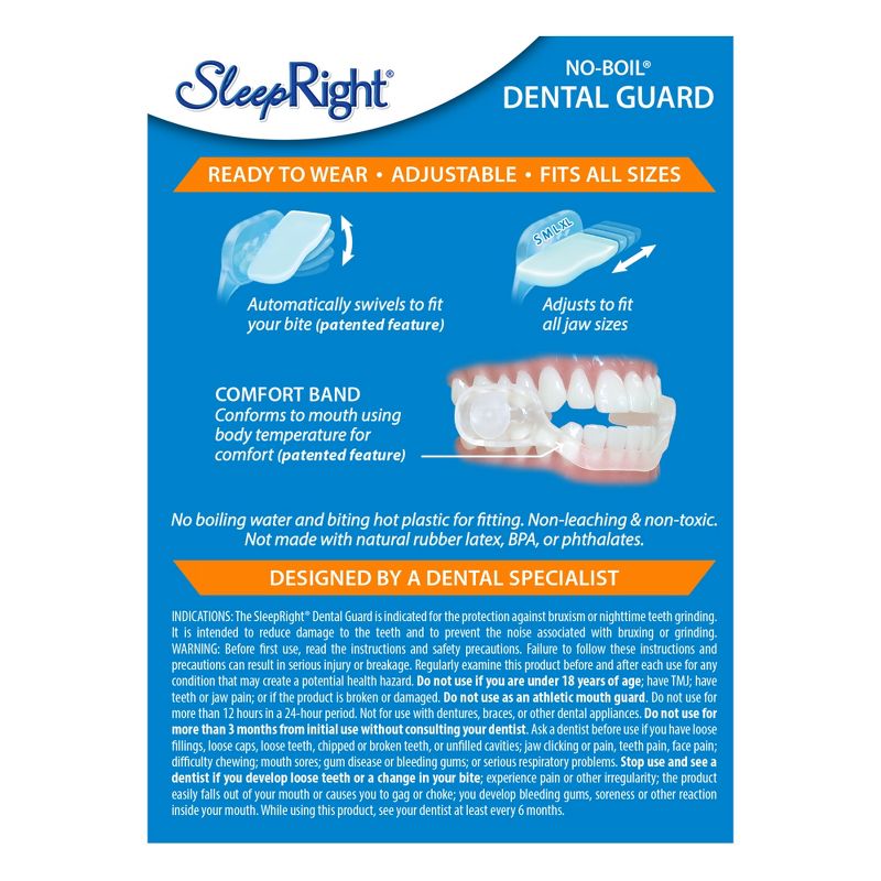 SleepRight Ultra-Comfort Dental Guard Mouth Guard To Prevent Teeth Grinding - No Boil - Extra Strong, 3 of 10