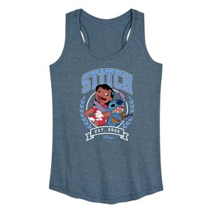 Women's - Disney - Stitch Collegiate Group Graphic Racerback Tank - 1 of 4