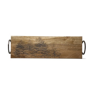 tagltd Winter Sketches Brunch Board Decorative Rectangular Tray For Cheese Appetizers Snacks