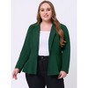 Agnes Orinda Women's Plus Size High-Low Peplum Button Work Elegant Blazers - 3 of 4