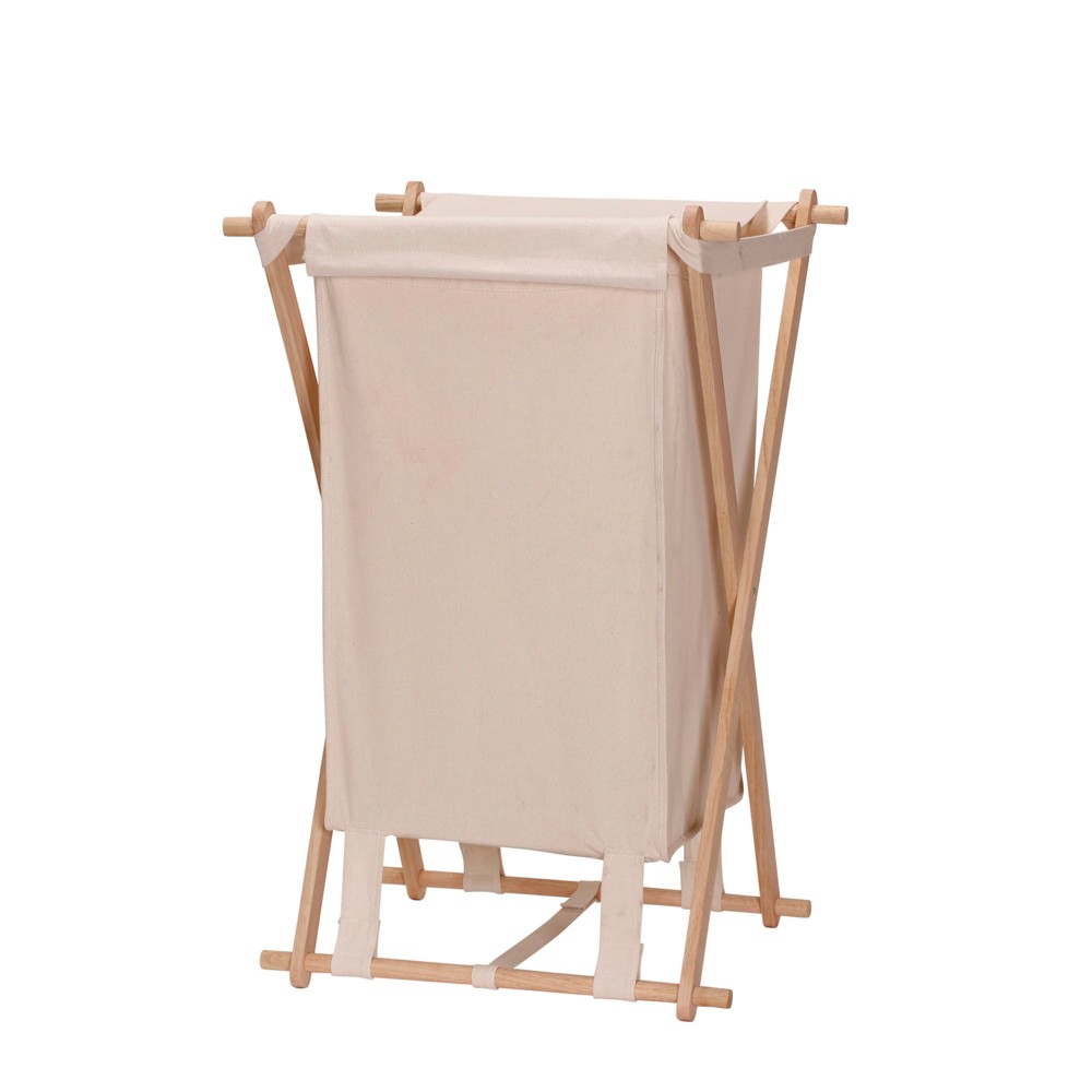 Photos - Laundry Basket / Hamper Household Essentials Wood X Frame Laundry Hamper