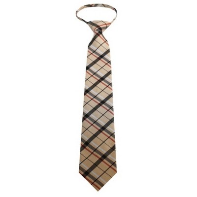 Men's Plaid 3.25 Inch W And 20 Inch L Zipper Neckties