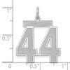 Black Bow Jewelry Sterling Silver, Jersey Collection, Large Number 44 Pendant - 4 of 4